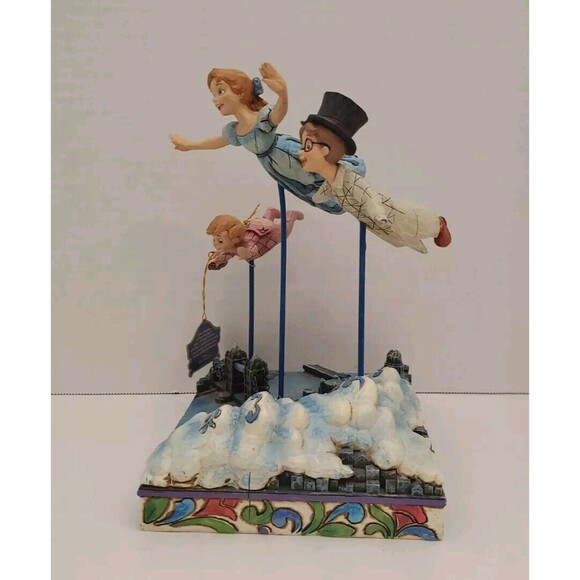 Disney Showcase Jim Shore Peter Pan Straight On Til Morning DAMAGE READ - Picture 12 of 14